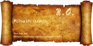 Mihain Ozmin névjegykártya